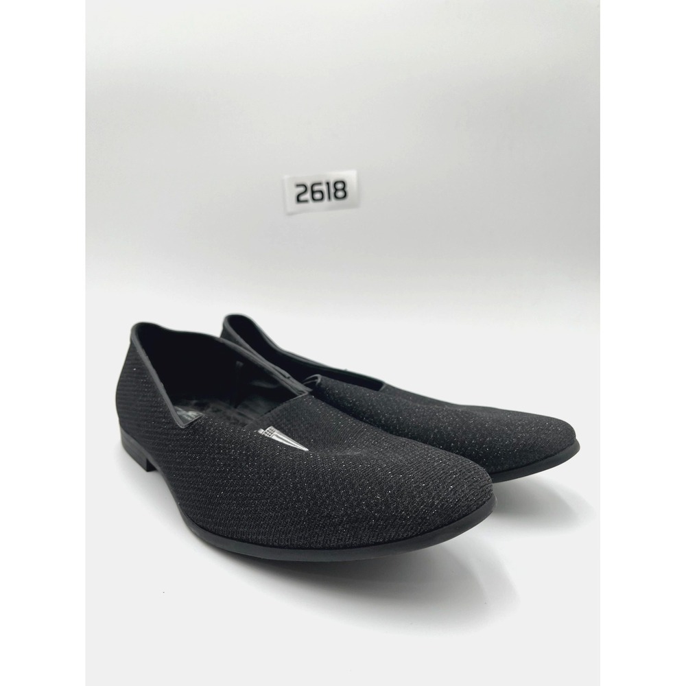 Giorgio Brutini Signature Collide Men's Loafers 10.5M Black Gold Metallic Shoes‎